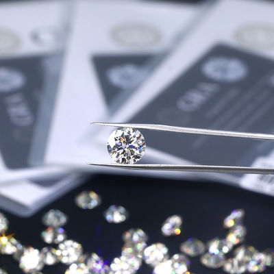 D Color GRA Moissanite Diamond Stone 6.5mm Brilliant Cut Moissanite