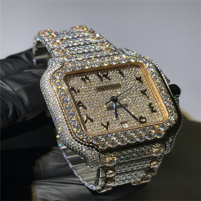 Eco Friendly Moissanite  Watch Pocket Friendly ODM Diamonds Watch For Men