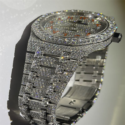 Colourless Luxury Diamond Watch 20 carats Mens Diamond Watches 3EX