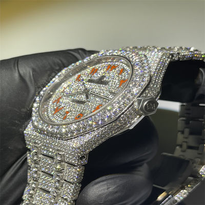 Colourless Luxury Diamond Watch 20 carats Mens Diamond Watches 3EX