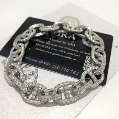 Claw Setting Moissanite Cuban Link 10K 14K Heavy Gold Moissanite Miami Cuban