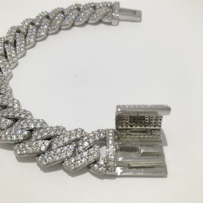 Real S925 Miami Cuban Link Bracelet Silver Jewelry Rose Gold Cuban Link