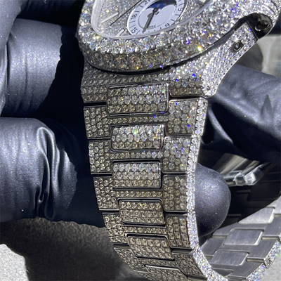 GRA Custom Moissanite Watches Waterproof Jewelry Diamond Watch For Rap Star