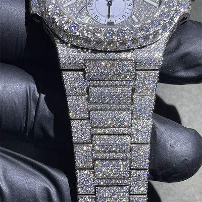 GRA Custom Moissanite Watches Waterproof Jewelry Diamond Watch For Rap Star