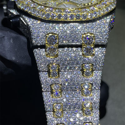Hand Setting Ap Automatic Mechanical  Moissanite Iced Out Watch  For Dealers