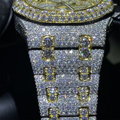 Hand Setting Ap Automatic Mechanical  Moissanite Iced Out Watch  For Dealers