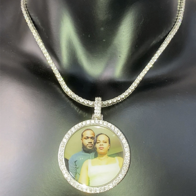 Custom Moissanite Photo Picture Pendant Iced Out Hip Hop Bling Men